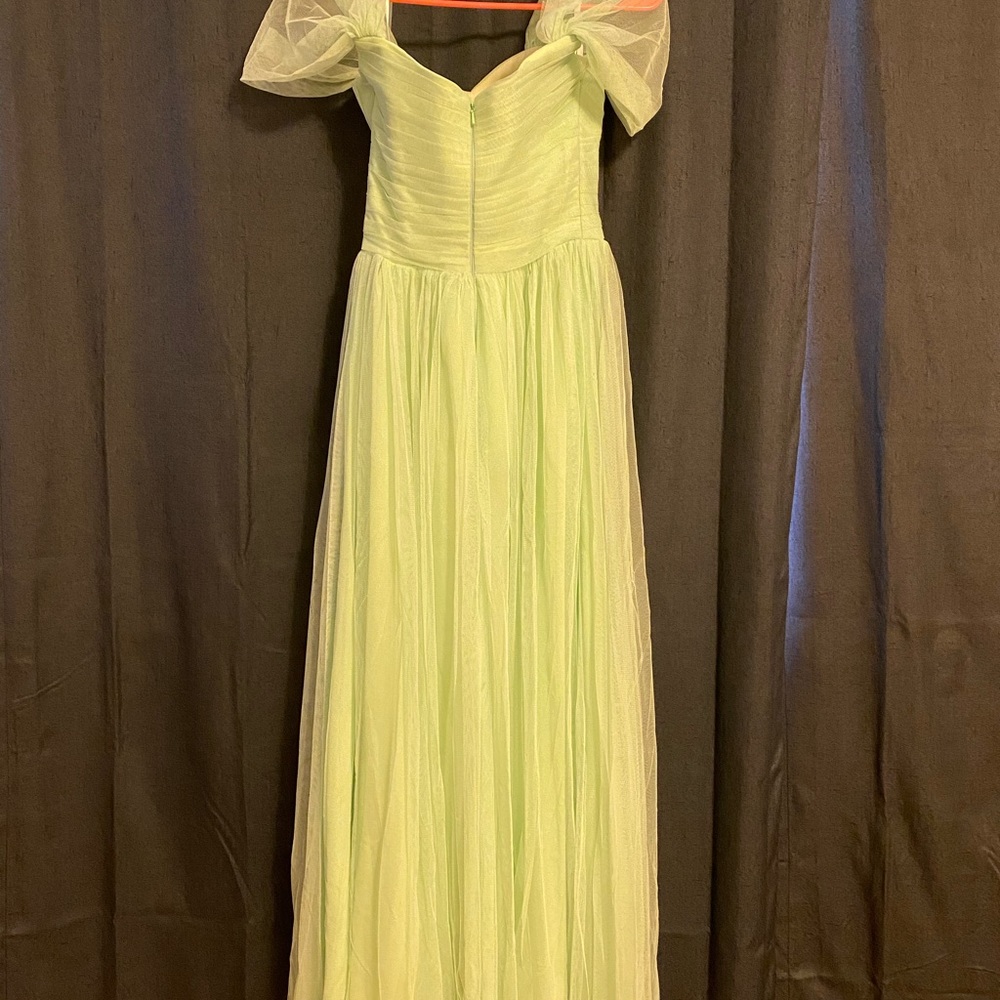 Mint green tulle gown/ bridesmaid's / prom dress - Picture 3 of 5